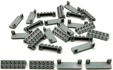 Lego 25 New Light Bluish Gray Brackets 1 x 6 - 2 x 6 Inverted Pieces