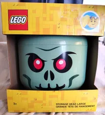 LEGO Zombie Green Skeleton Halloween Storage Head - Large Size Container NEW NIB