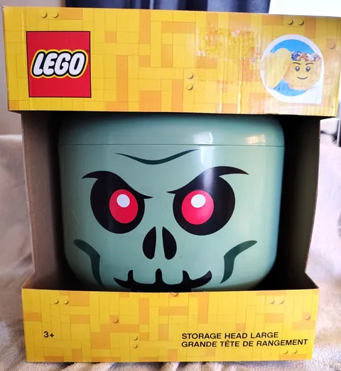 LEGO Zombie Green Skeleton Halloween Storage Head - Large Size Container NEW NIB