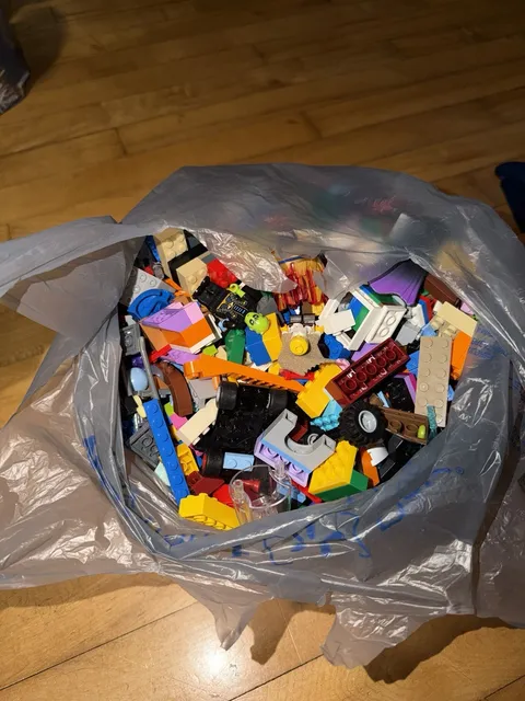 LEGO Bulk Lot Mixed Bricks & Pieces, Multicolor Plastic, Bag