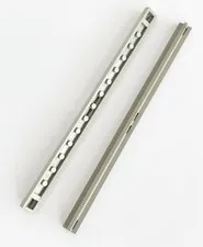 LEGO Vintage Light Gray Train Track Rail 16L STRAGHT with Slots 3228b (1 Pair)