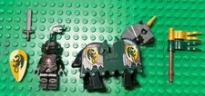 Vintage LEGO Castle Dragon Horse & Knight Minifigure Green Dragon Barding 7187