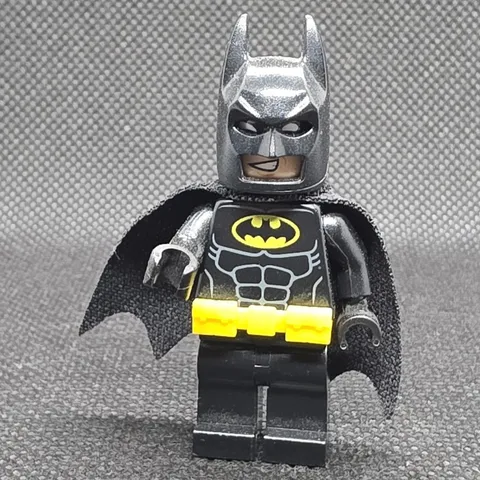 LEGO Batman Minifigure Black Suit w/ Cape and Utility Belt- Batman Theme