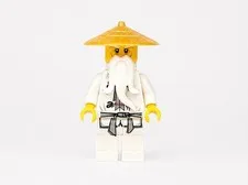 LEGO Ninjago Sensei Wu Minifigure njo064 Pearl Gold Hat 9450 70505