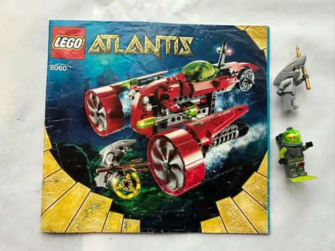 LEGO Atlantis 8060 Typhoon Turbo Sub - Minifigures & Building Instructions ONLY