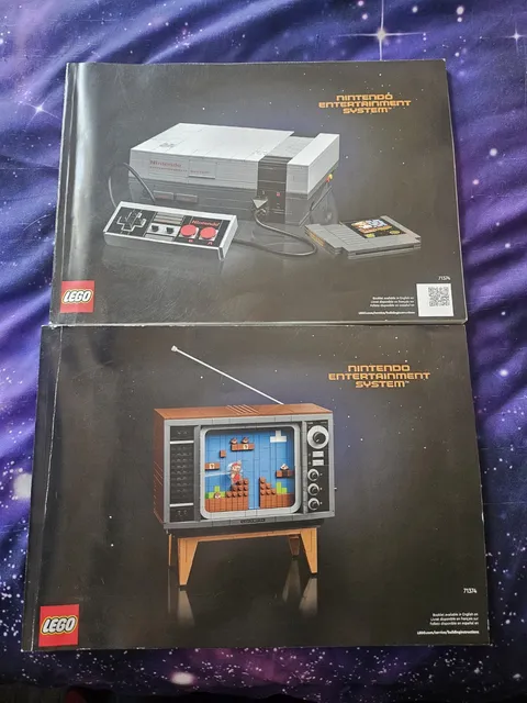 Lego Super Mario: Nintendo Entertainment System 71374 - TV & NES Booklet Manuals
