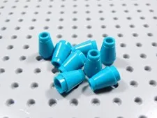 LEGO Lot of 8 Bright Bluish Green 1x1 Round Cones BE