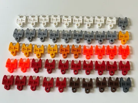 Lego Bionicle Lot - 50 Axle Connector 2x3 Ball Joint Socket Assorted Colors