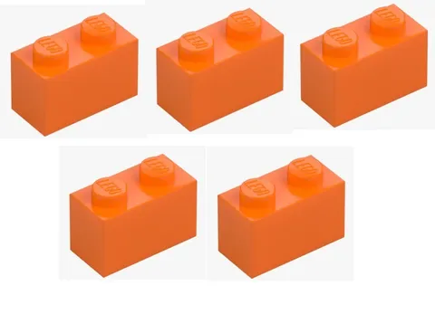 LEGO ® 5x brick 1x2 bright orange building block 4121739 3004 spare parts MOC brick