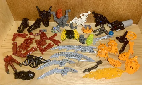 Lego Bionicle Parts Lot Masks Heads Weapons Feet Launchers Torsos