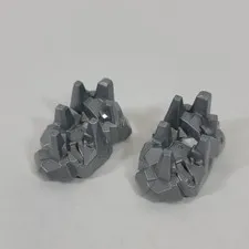 2X LEGO Hero Factory FLAT SILVER Armore w/ Rock Spikes Part Lot 11268 Set 70781