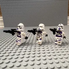 LEGO Star Wars Clone Trooper Minifigure Lot of 3 w/ Guns 187th Legion Clones
