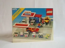 LEGO 6375 Exxon Gas Station 1980 Vintage Town 255 pcs 3 Minifigs From Japan