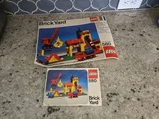 VINTAGE LEGOLAND 580 BRICK YARD INSTRUCTIONS MANUAL & OUTER BOX - NO PARTS