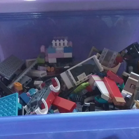 LEGO Bulk Lot Mixed Bricks/Pieces/Parts With Tub And Lid Included 8 Pounds 4 Oz