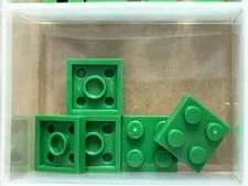 LEGO Parts - Green Plate 2 x 2 - No 3022 - QTY 5
