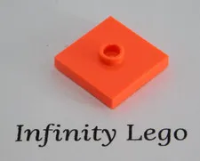 12 LEGO Coral Plate / Tile 2 x 2 with Centre Stud 23893 87580 (12 Pieces)