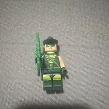 LEGO Green Archer Minifigure Figure w/ Bow & Quiver Plastic Minifig