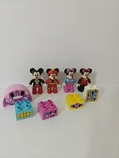 LEGO DUPLO Disney Mickey Minnie Mouse Figures Lot 4 Cake Gift Blocks Party...