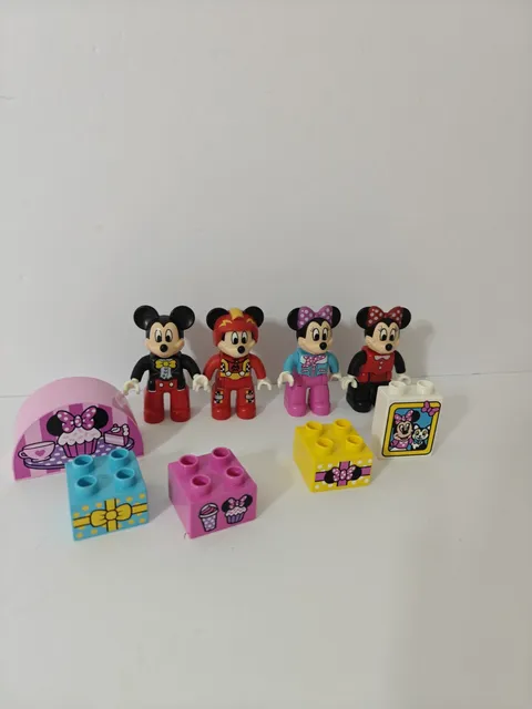 LEGO DUPLO Disney Mickey Minnie Mouse Figures Lot 4 Cake Gift Blocks Party...