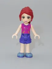 LEGO Friends Mia red hair purple shorts minifigures 41120 41312