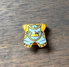 LEGO Gold Knight Crown Breastplate Armor Castle Minifigure 2587pb22 Authentic