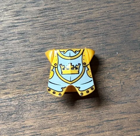 LEGO Gold Knight Crown Breastplate Armor Castle Minifigure 2587pb22 Authentic