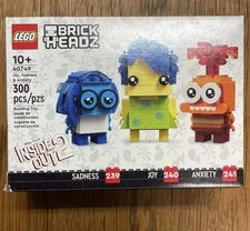 Lego Brick Headz Inside Out 2 Sadness Joy Anxiety 40749 NEW Sealed