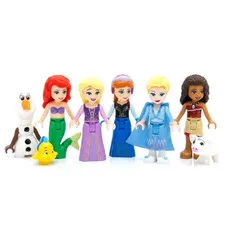 LEGO Disney Princess Mini Doll Bundle Anna Elsa Ariel Moana Rapunzel Pua Olaf