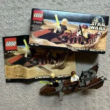 MINT | 100% COMPLETE WITH BOX AND ALL LEGO Star Wars Desert Skiff Set 7104 2000