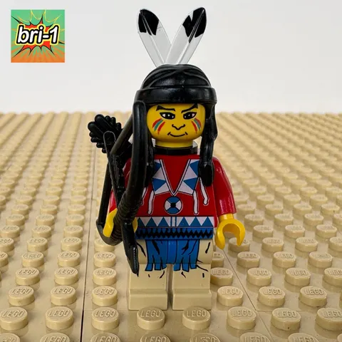 LEGO Western, Indians: Indian 2 Male, BOW, QUIVER, ww014, 6748, CANYON, 1997