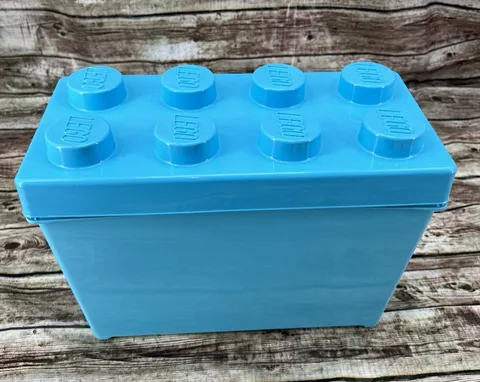 LEGO Light Blue Deep Brick Box To Store Lego 12.5in x 10.5in (No Lego Included)