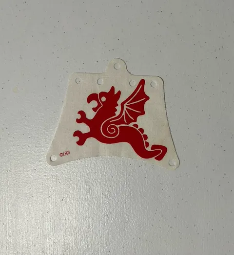 Lego Cloth Sail 12x10 Red Flying Dragon sailbb19 Black Knights 6057 - Genuine!