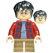 LEGO Harry Potter Minifigure hp481 Dark Red Plaid Flannel Shirt New Genuine