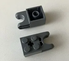 Lego 2x Technic Brick 2x2 Ball Socket Axle Hole Straight Forks Round End #67696