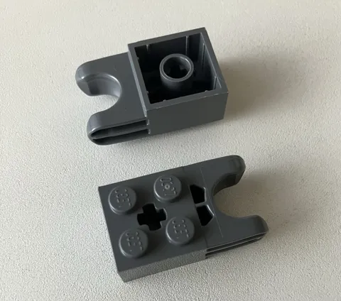 Lego 2x Technic Brick 2x2 Ball Socket Axle Hole Straight Forks Round End #67696