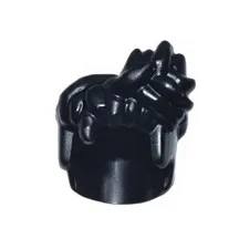 LEGO - Minifig, Hair Dreadlocks Tousled & Spiked in Front, Short Back - Black