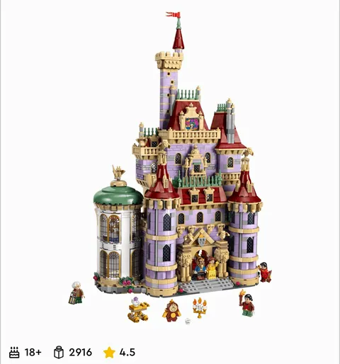 LEGO Disney Beauty and the Beast Castle Complete Set 2916 Pieces 18+