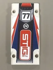 LEGO White Technic Panel Plate 5x11x1 Sticker Ref 64782pb055 Set 42109