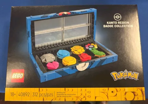 Lego #40892 Pokemon Kanto Region Badge Collection Factory Sealed Set
