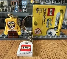Rare Retired LEGO SpongeBob SquarePants Minifigure Keychain 853297 Key Chain