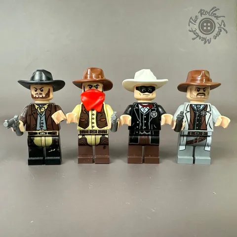 LEGO Minifigure Lot of 4 Lone Ranger TLR001 Dan Reid TLR004 Frank TLR005 Jesus