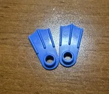 Lot 2 LEGO Minifigure Footgear Flipper Blue # 2599a #29161 Scuba Diver Fins