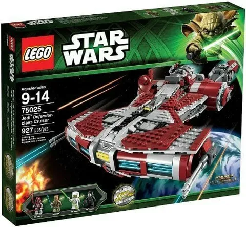 LEGO 75025 Star Wars Jedi Defender Class Cruiser Retired Hard to find set New