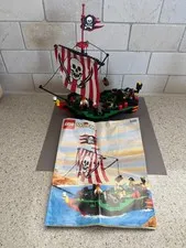LEGO 6250 Cross Bone Clipper Pirates 100% Complete Original Sails Manual 1997