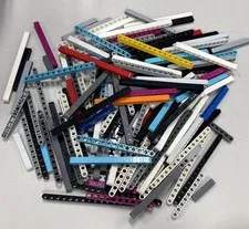 LEGO Mixed Lot of Technic Beams of Many Colors and Lengths 1 pound 1lb