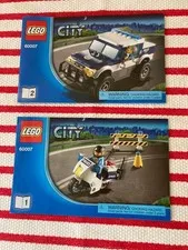 Lego City 60007 Instruction Books 1 & 2 ONLY Elite Police Motorcycle & Jeep