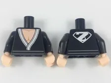 LEGO® Part 973pb2949c01 - Torso Tunic with Silver Hem and Z on Back Pattern