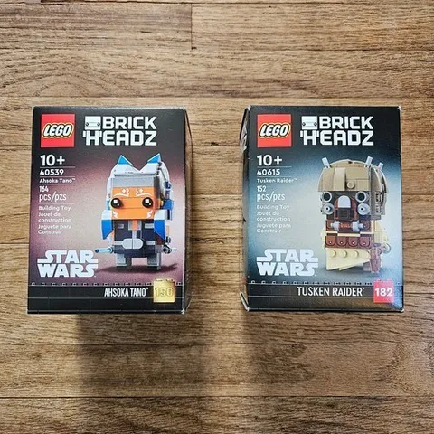 LEGO Star Wars Brick Headz Lot- Ahsoka 40539 and Tusken 40615