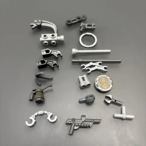 Lot of 20 Lego Weapons Tools Accessories Specialty Pieces Gray See photos